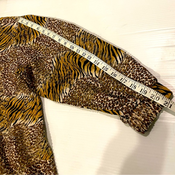 Damee New York Zip Front Sheer Animal Print Top / Jacket Women’s size 2XL - Picture 11 of 17